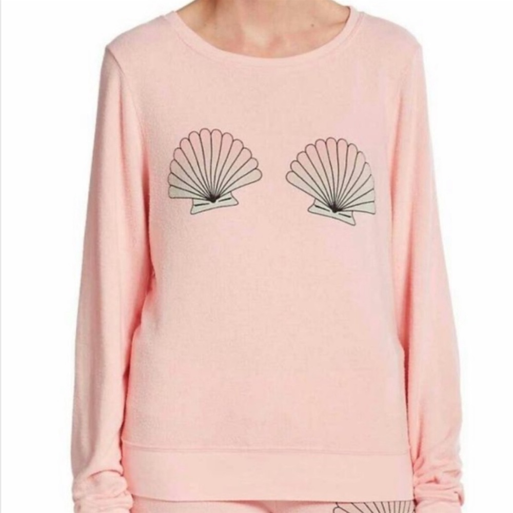 WILDFOX Mermaid Seashell Bra Sweater